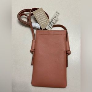 NWT madewell smartphone leather crossbody bag burnished blush